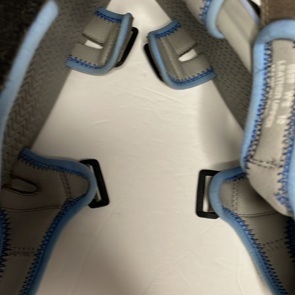 Eddie Bauer Velcro  dark grey with light blue sandals women’s size 10 - Picture 10 of 13